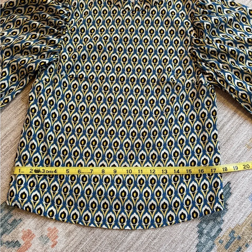 EUC - cupcakes & cashmere Graphic, Art Deco Print Blouse - Picture 11 of 13